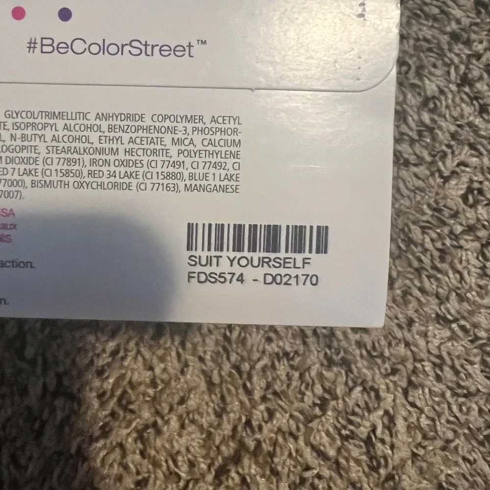 Color Street Suit Yourself Teal Black Houndstooth Nail Polish Strips FDS574 NEW - Picture 2 of 2